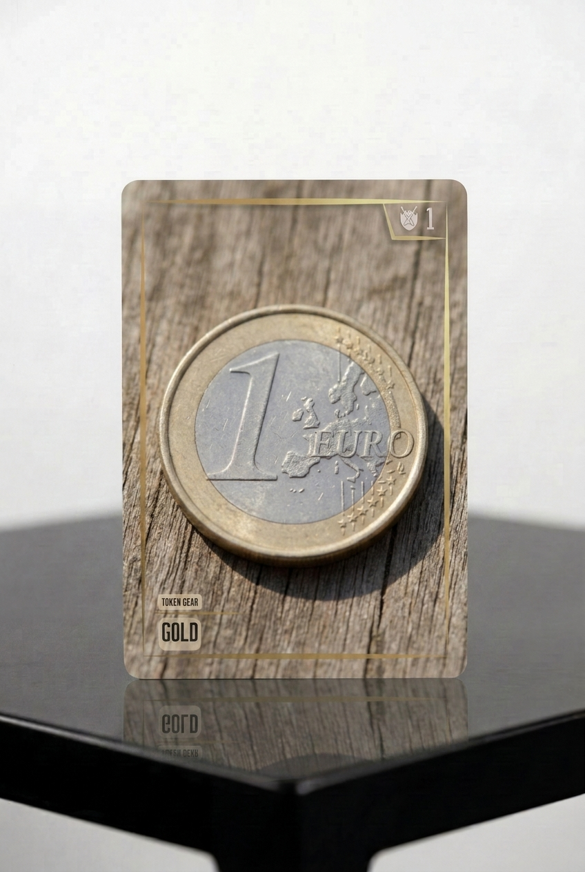 Gold Gear Token Realistic